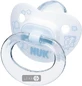 Соска-пустушка nuk ортодонтальна baby blue з кільцем силіконова розмір 2