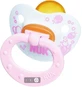 Соска-пустушка nuk ортодонтальна baby rose з кільцем латексна розмір 2
