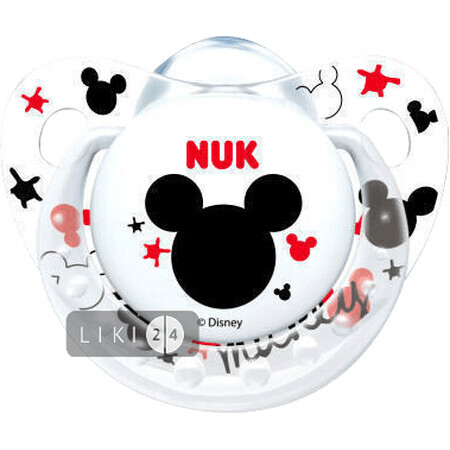 Соска-пустышка силиконовая Nuk Trendline Disney Mickey ортодонтальная размер 1 1 шт
