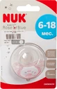 Соска-пустышка nuk ортодонтальная baby rose с кольцом силиконовая размер 2