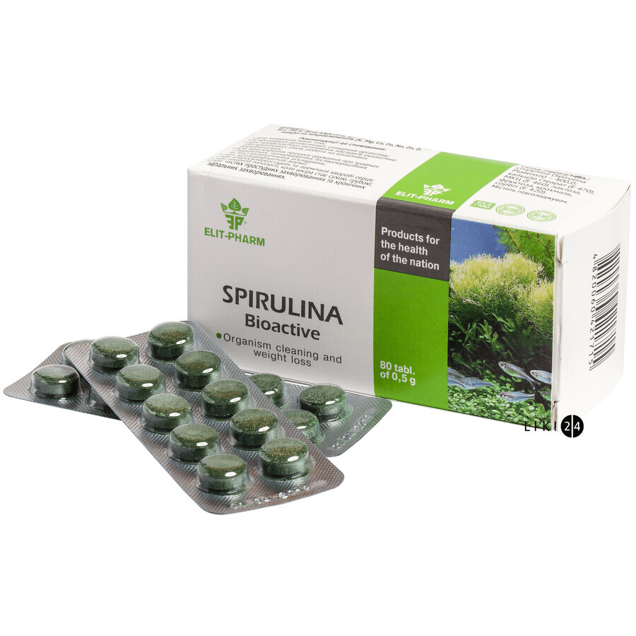 Спирулина Биоактив 500 мг таблетки, №80: цены и характеристики