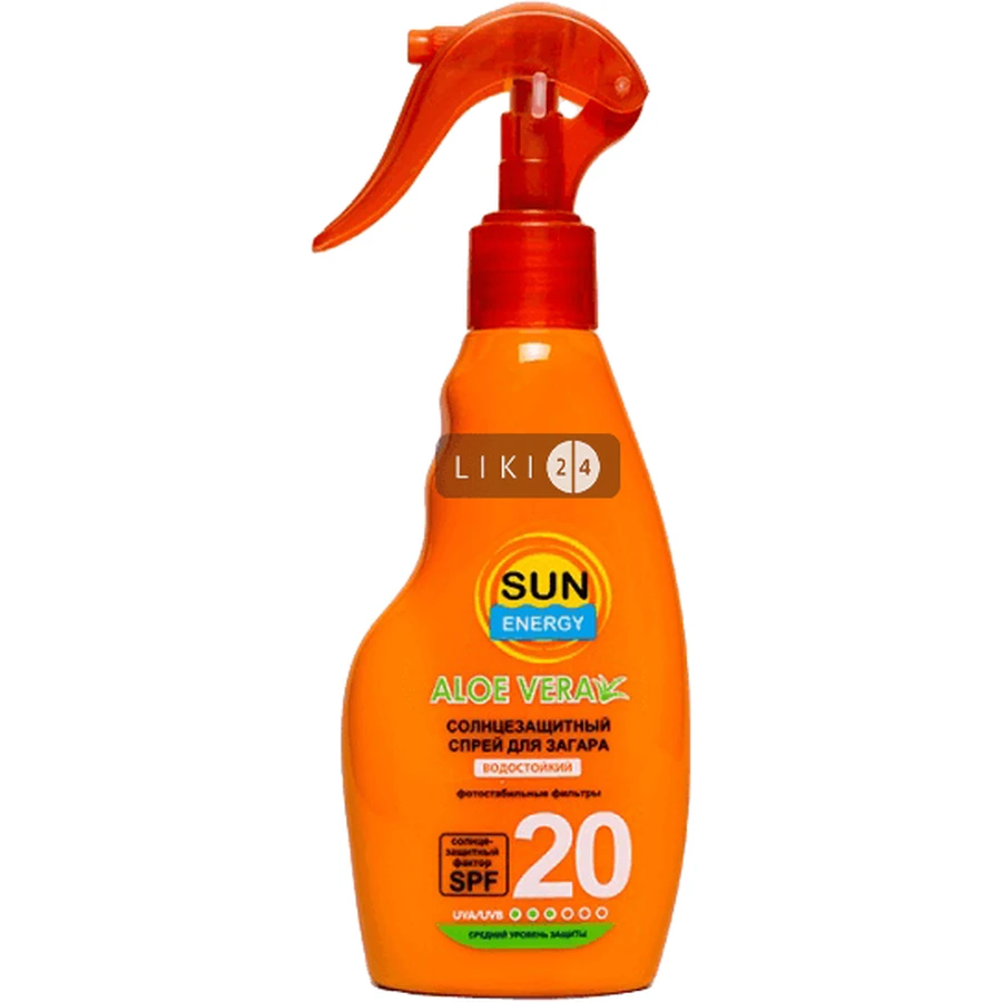 Спрей для загара Sun Energy SPF 20 200 мл: цены и характеристики