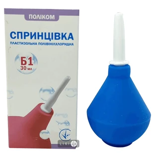 Спринцівка пластизольна полівінілхлоридна тип-Б, з твердим наконечником