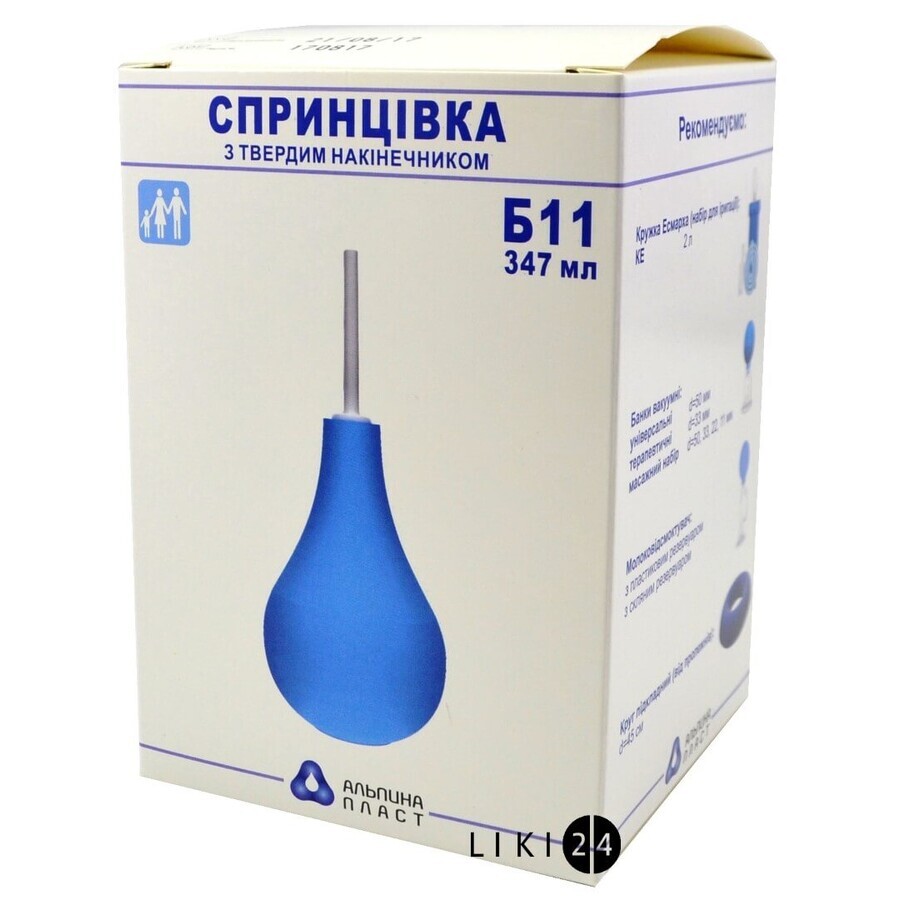 Спринцівка пластизольна полівінілхлоридна спп-альпина пласт Б-11 347 мл: ціни та характеристики