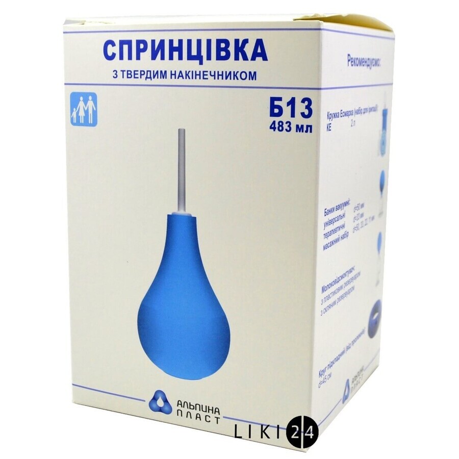 Спринцівка пластизольна полівінілхлоридна спп-альпина пласт Б-13 483 мл: ціни та характеристики