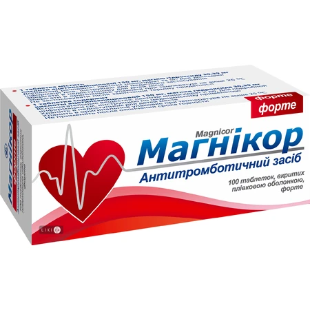 Магникор табл. Форте п/плен. обол. блистер №100: цены и характеристики