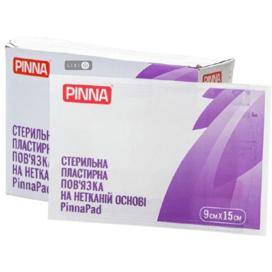 Пластырная повязка PinnaPad стерильная нетканная, 9х15 см №25: цены и характеристики