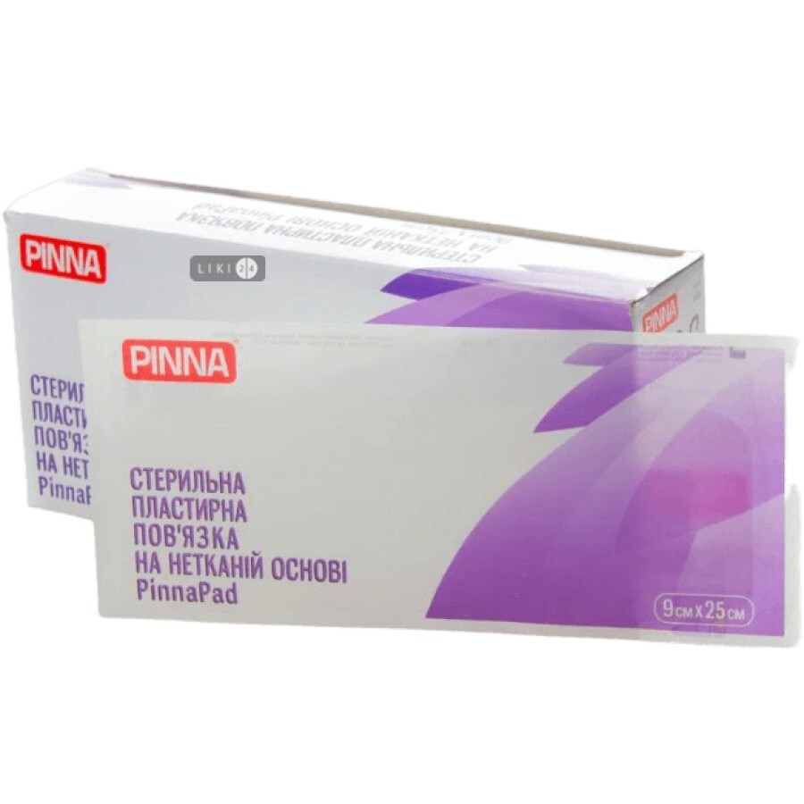 Пластырная повязка PinnaPad стерильная нетканная, 9х25 см: цены и характеристики
