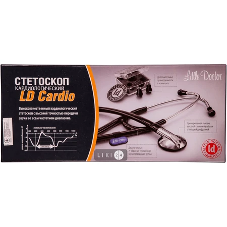 Стетоскоп Little Doctor LD Cardio Black, кардиологический: цены и характеристики