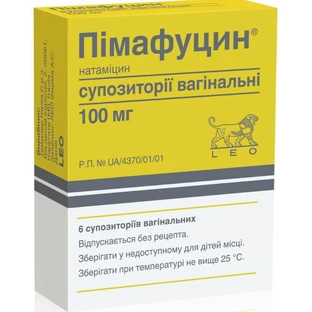 Пімафуцин суп. піхв. 100 мг стрип №6