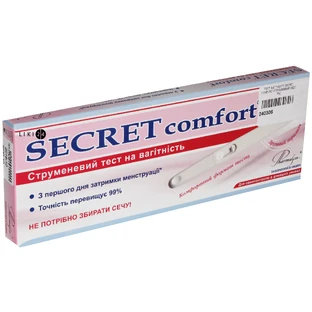 Тест струменевий Secret Comfort для визначення вагітності