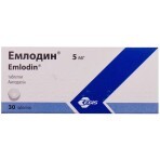 Емлодин табл. 5 мг блістер №30: ціни та характеристики