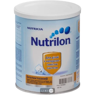 Сухая молочная смесь Nutrilon Безлактозный для питания детей с рождения, 400 г