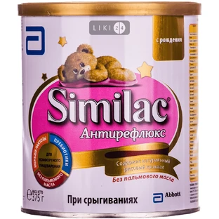 Суміш суха "сімілак антирефлюкс" для дітей від 0 до 12 місяців 375 г