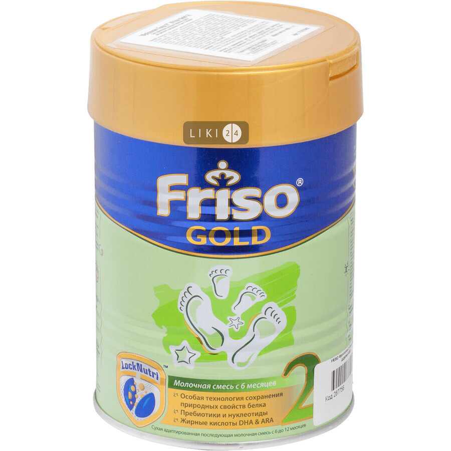 Суміш суха молочна Friso Gold 2 LockNutri для дітей з 6 до 12 місяців 400 г: ціни та характеристики