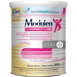 Смесь сухая Nestle полноценная сбалансированная Modulen IBD с нейтральным ароматом, 400 г