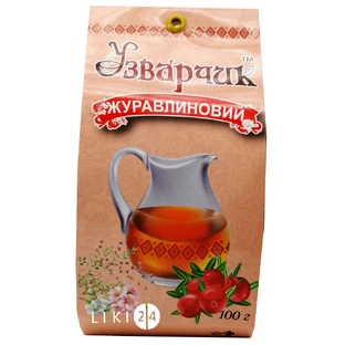Суміші фруктово-рослинні для напоїв "узварчик" 100 г, журавлинний