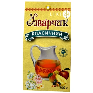 Суміші фруктово-рослинні для напоїв "узварчик" 100 г, класичний