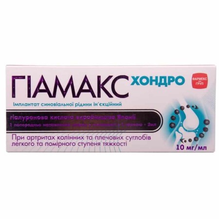Гіамакс р-н д/ін. 20 мг/2 мл шприц