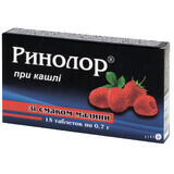 Таблетки при кашлі "ринолор" табл. 0,7 г, зі смаком малини №15