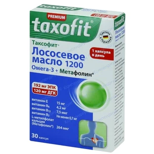 Таксофіт лососева олія 1200 (омега 3 комплекс) капс. 1,89 г №30