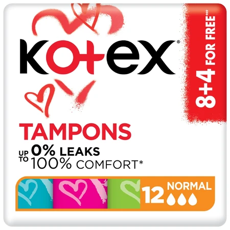 Тампоны гигиенические Kotex Normal 12 шт: цены и характеристики