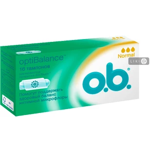 Тампоны гигиенические o.b. OptiBalance Normal 16 шт