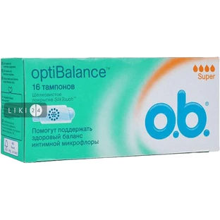 Тампоны гигиенические o.b. OptiBalance Super 16 шт
