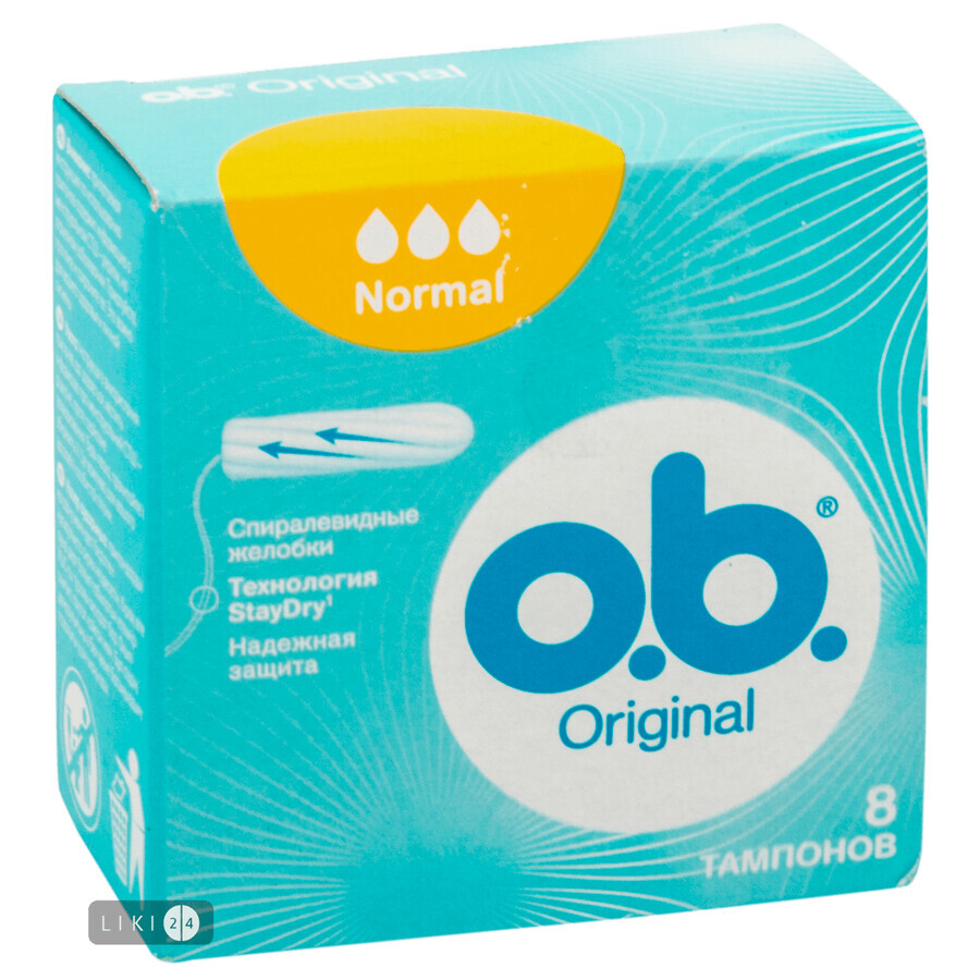 Тампоны o.b. Original Normal 8 шт : цены и характеристики