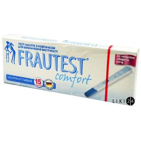 Тест-кассета Frautest Comfort с колпачком для определения беременности