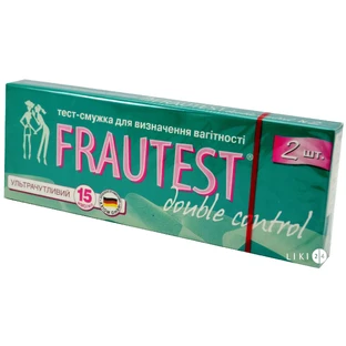 Тест для визначення вагітності Frautest Double Control тест-смужка, №2