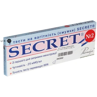 Тест-полоски на беременность Secret №2