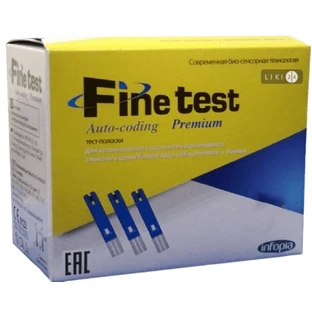 Тест-смужки для глюкометра Infopia Finetest auto-coding Premium №100