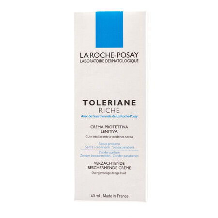Крем для обличчя La Roche-Posay Toleriane Заспокійливий зволожуючий захисний для гіперчутливої шкіри для нормальної та комбінованої шкіри, 40 мл