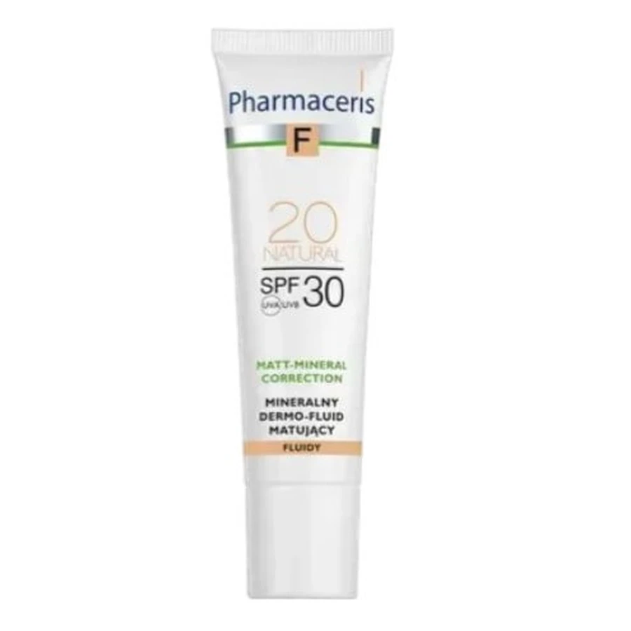 Флюїд для обличчя Pharmaceris F SPF30 мінеральний матуючий тон 20 Natural натуральний, 30 мл: ціни та характеристики