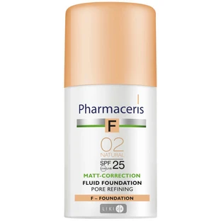 Матуючий тональний флюїд Pharmaceris F SPF 25 звужує пори, колір натуральний 30 мл