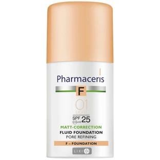 Матуючий тональний флюїд Pharmaceris F SPF 25 звужує пори Слонова кістка 30 мл