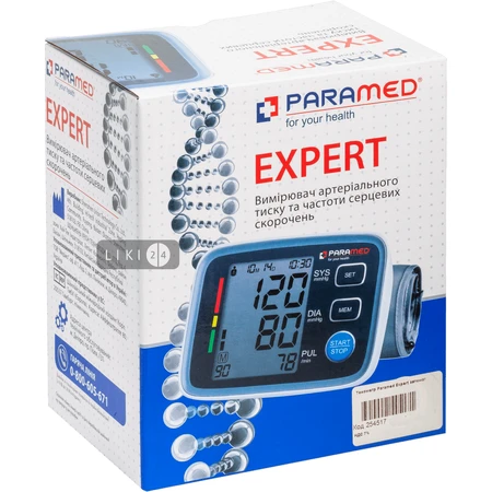 Тонометр Paramed Expert вимірювач артеріального тиску і частоти пульсу автоматичний : ціни та характеристики