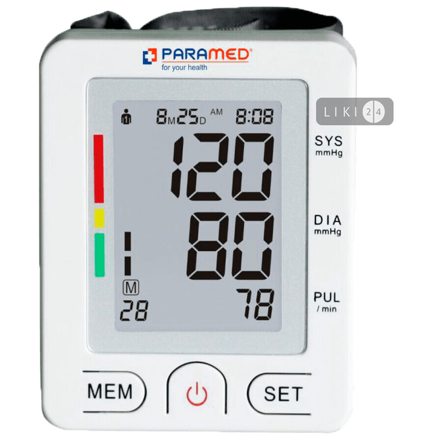 Тонометр Paramed X3 вимірювач артериального тиску та частоти серцевих скорочень : ціни та характеристики