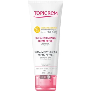 Крем для обличчя і тіла Topicrem Ультразволожуючий SPF50+ 75 мл