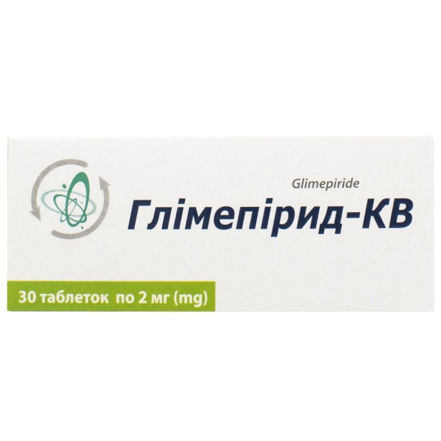 Глимепирид- КВ 2 мг табл. блистер №30: цены и характеристики