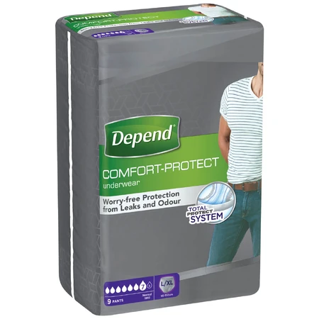 Труси-підгузки Depend для чоловіків L 9 шт: ціни та характеристики