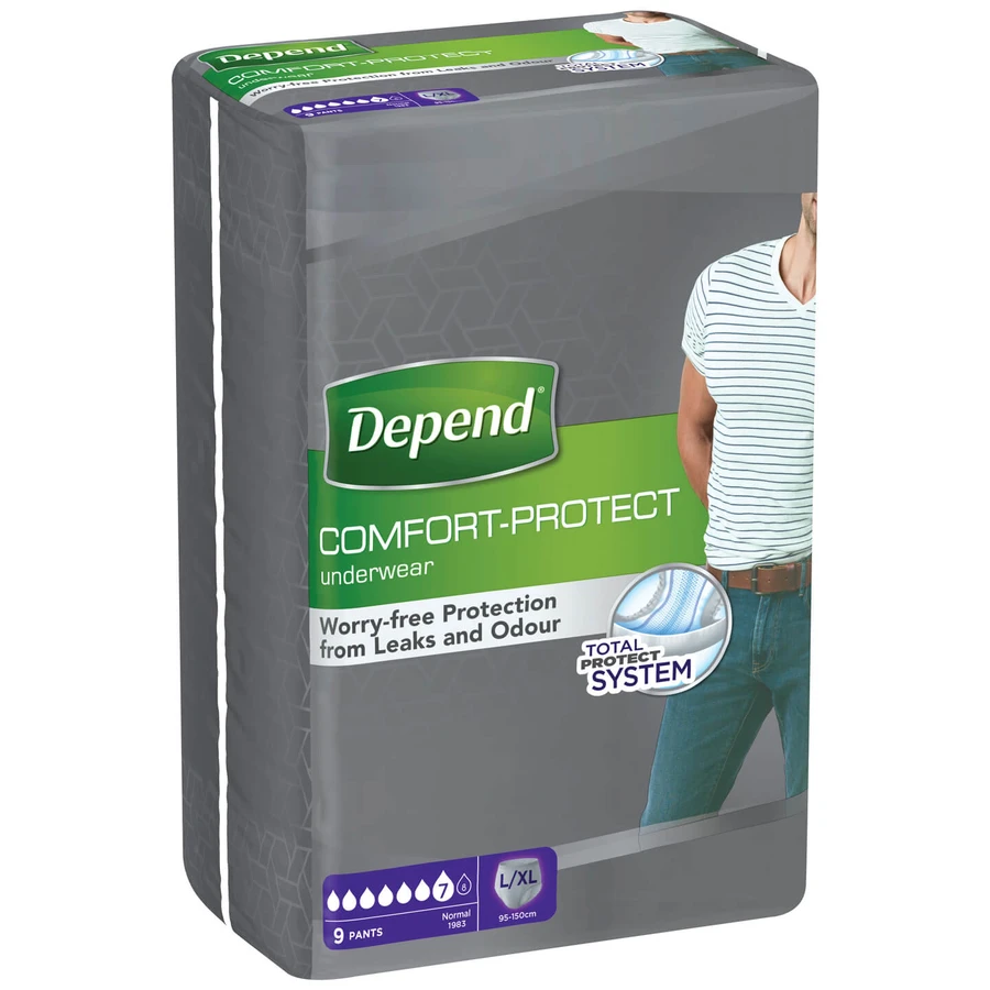 Труси-підгузки Depend для чоловіків L 9 шт: ціни та характеристики