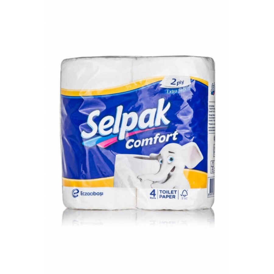 Туалетний папір Selpak Comfort рулон, білий 4 шт: ціни та характеристики