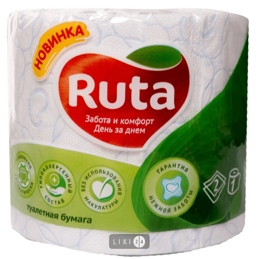 Туалетний папір Рута Classic, білий 1 шт: ціни та характеристики