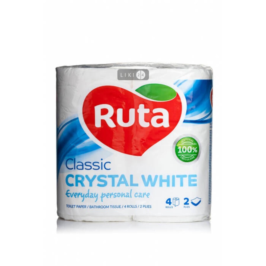 Туалетний папір Рута Classic, біла 4 шт: ціни та характеристики