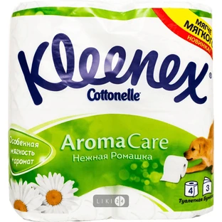Туалетний папір Kleenex Sensation нежная ромашка 4 шт