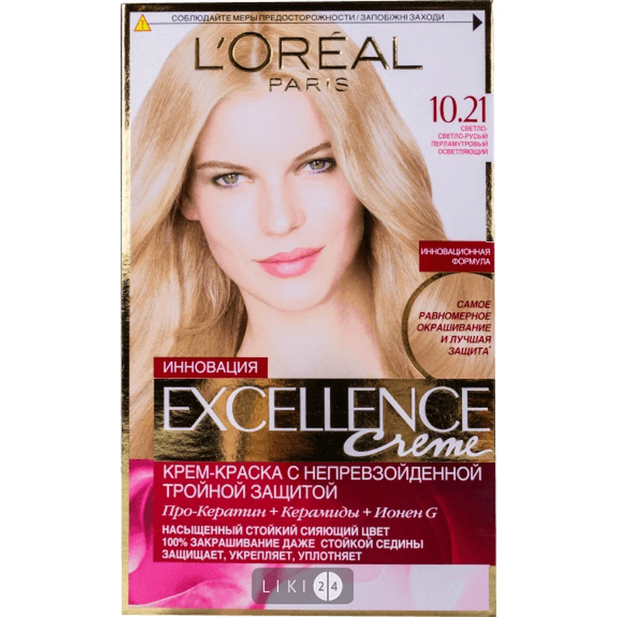 Краска для волос excellence creme линии "elseve" тм "l'oreal paris" 10.21: цены и характеристики