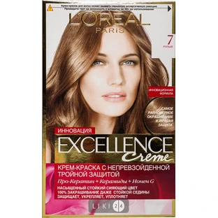 Фарба для волосся excellence creme лінії "elseve" тм "l'oreal paris" 7