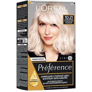 Краска для волос L'Oreal Paris Preference 10.21, светло-русый, перламутровый